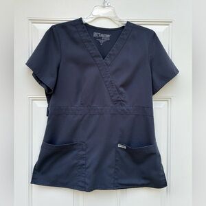 Greys Anatomy By Barco Gray Short Sleeve Scrub Top Size M